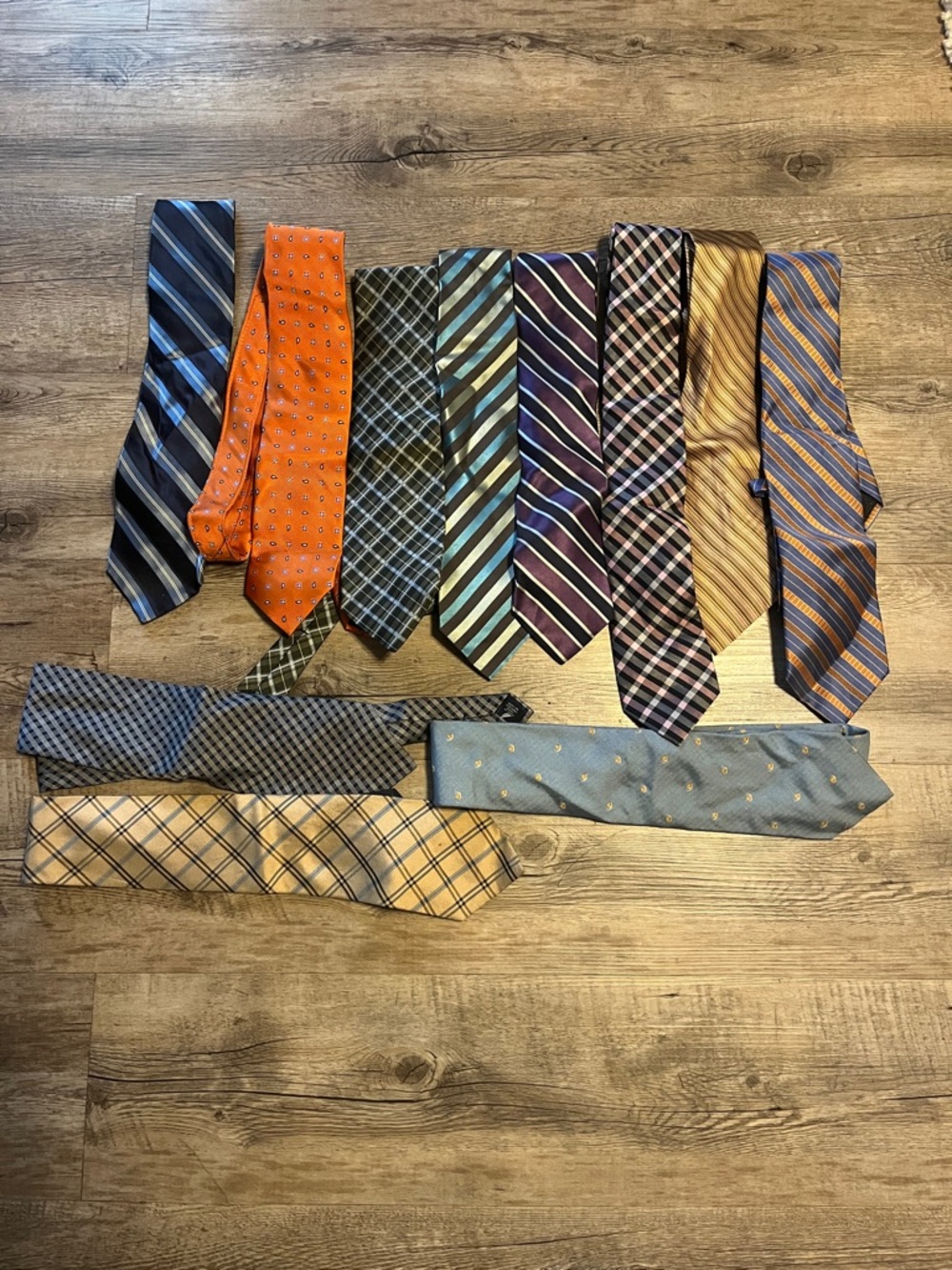 Assorted Men's Neckwear - Blue, Orange, Purple, Gold, Brown Ties